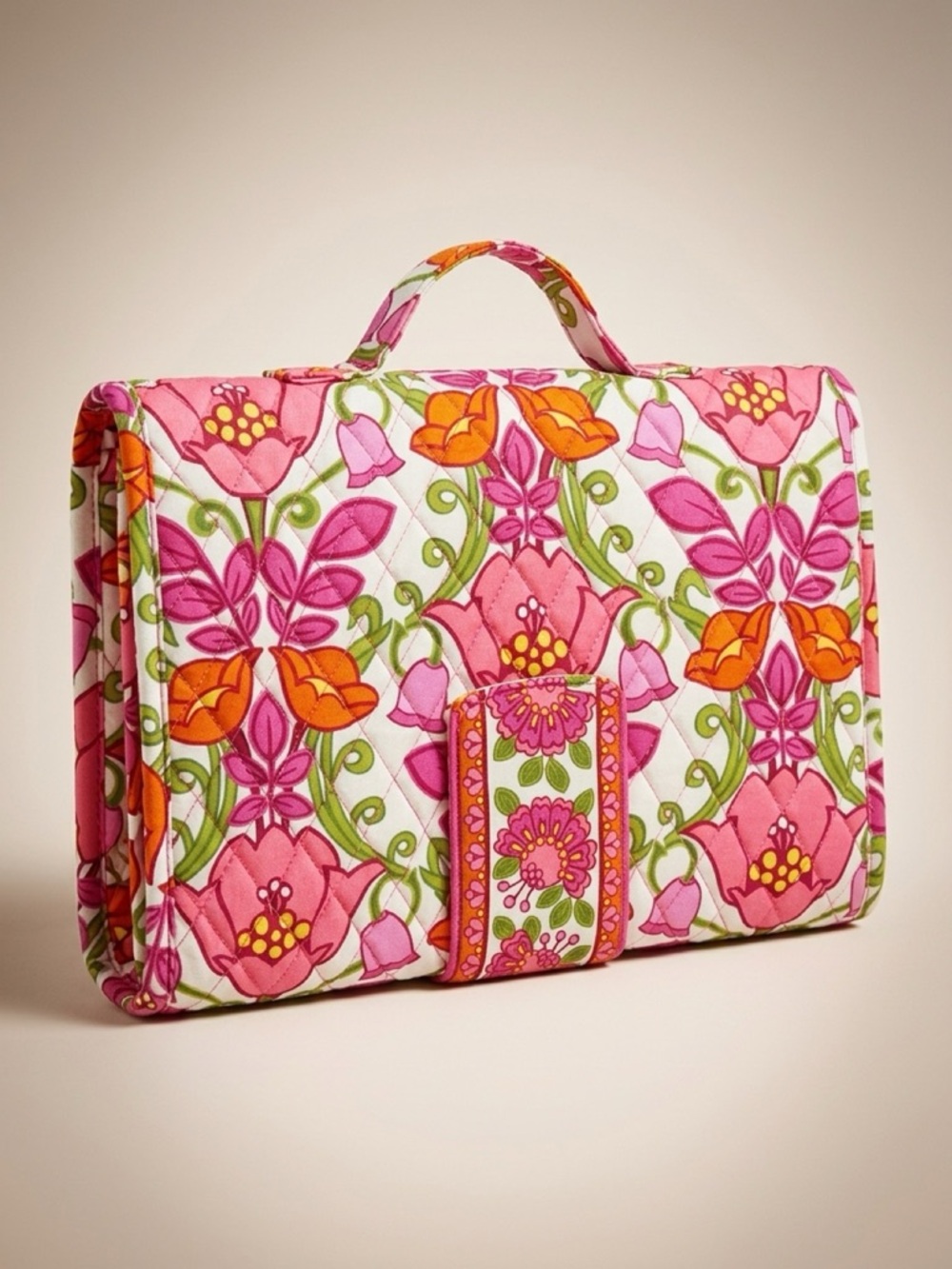 Floral Lilly Pad baby changing pad - Pink
